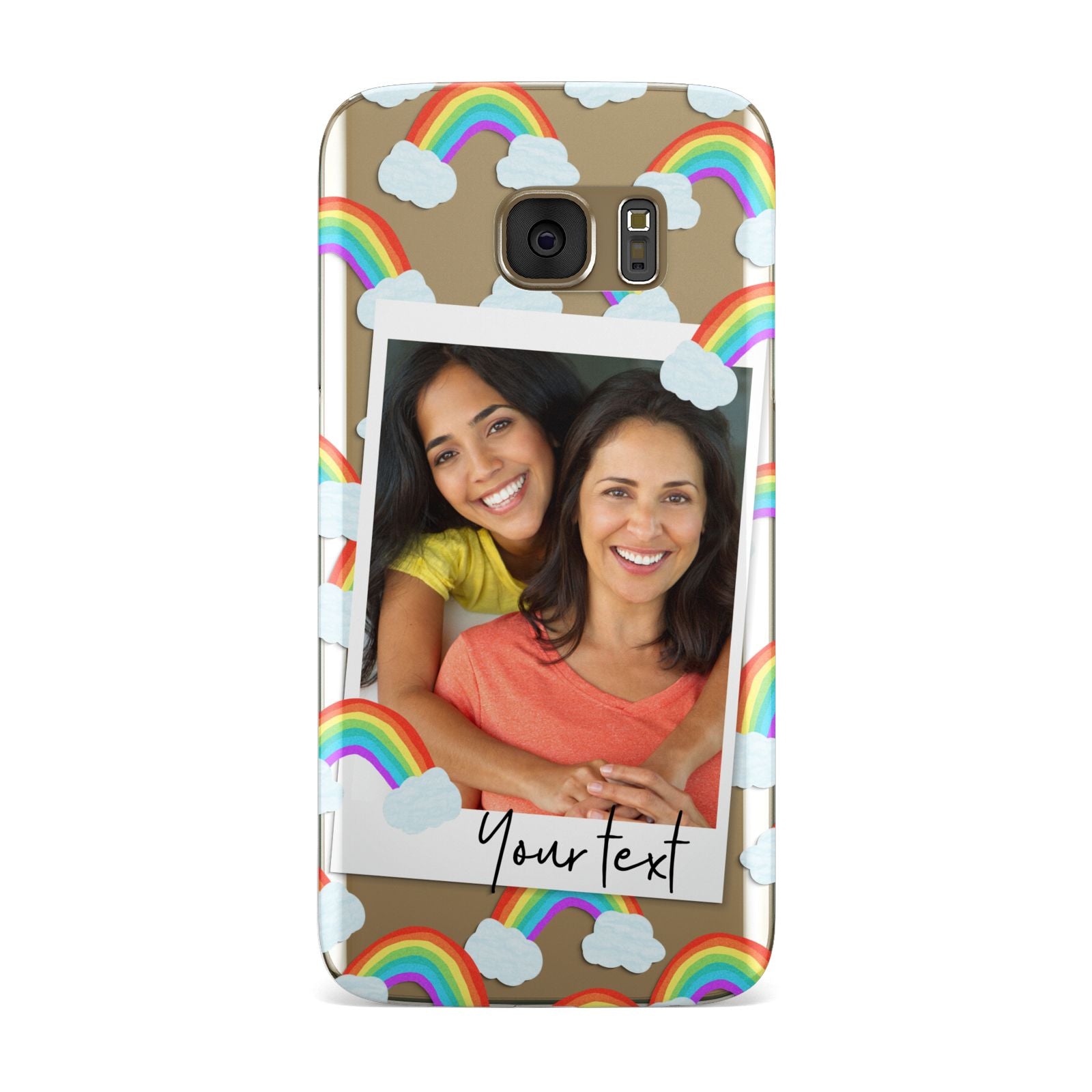 Personalised Rainbow Photo Upload Samsung Galaxy Case