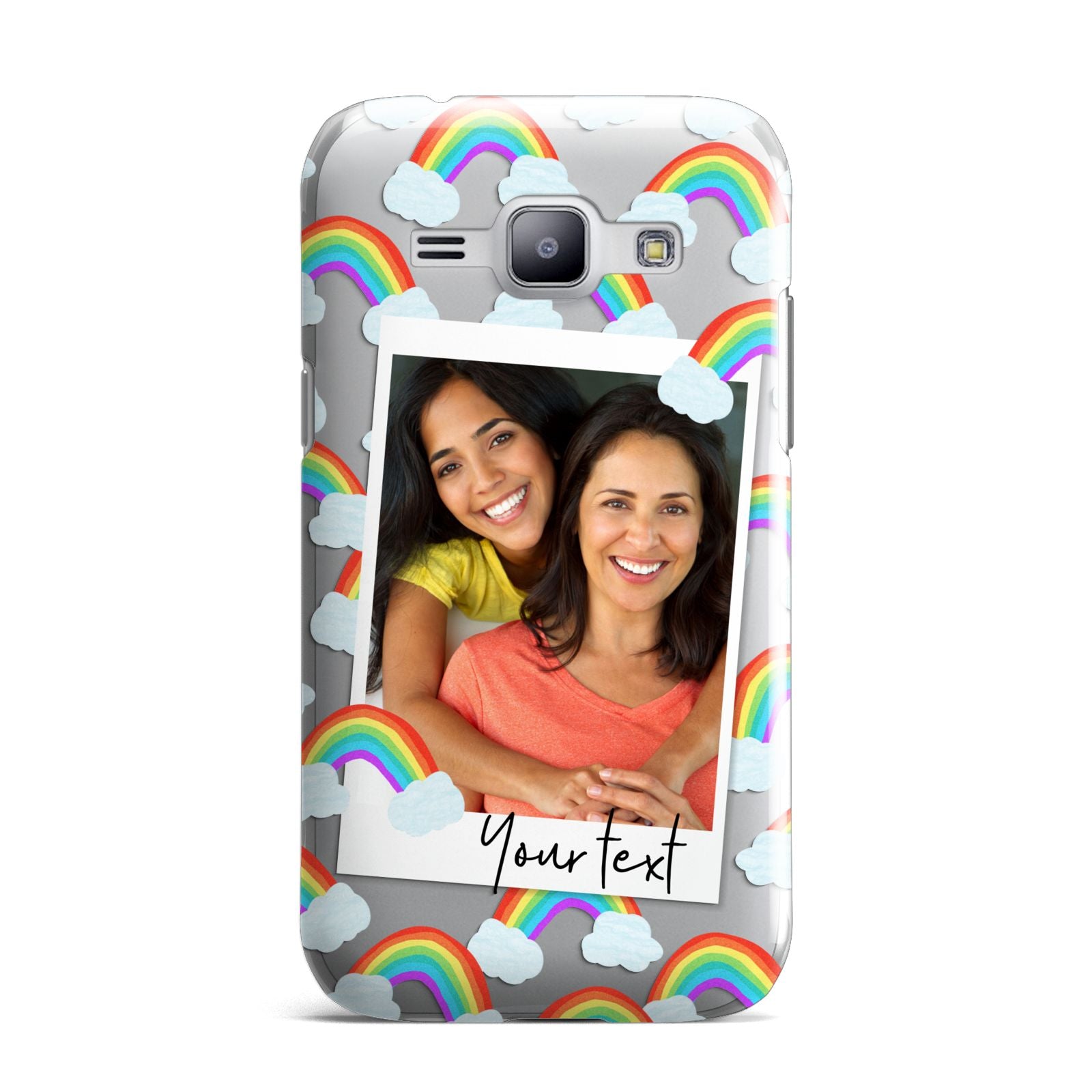 Personalised Rainbow Photo Upload Samsung Galaxy J1 2015 Case