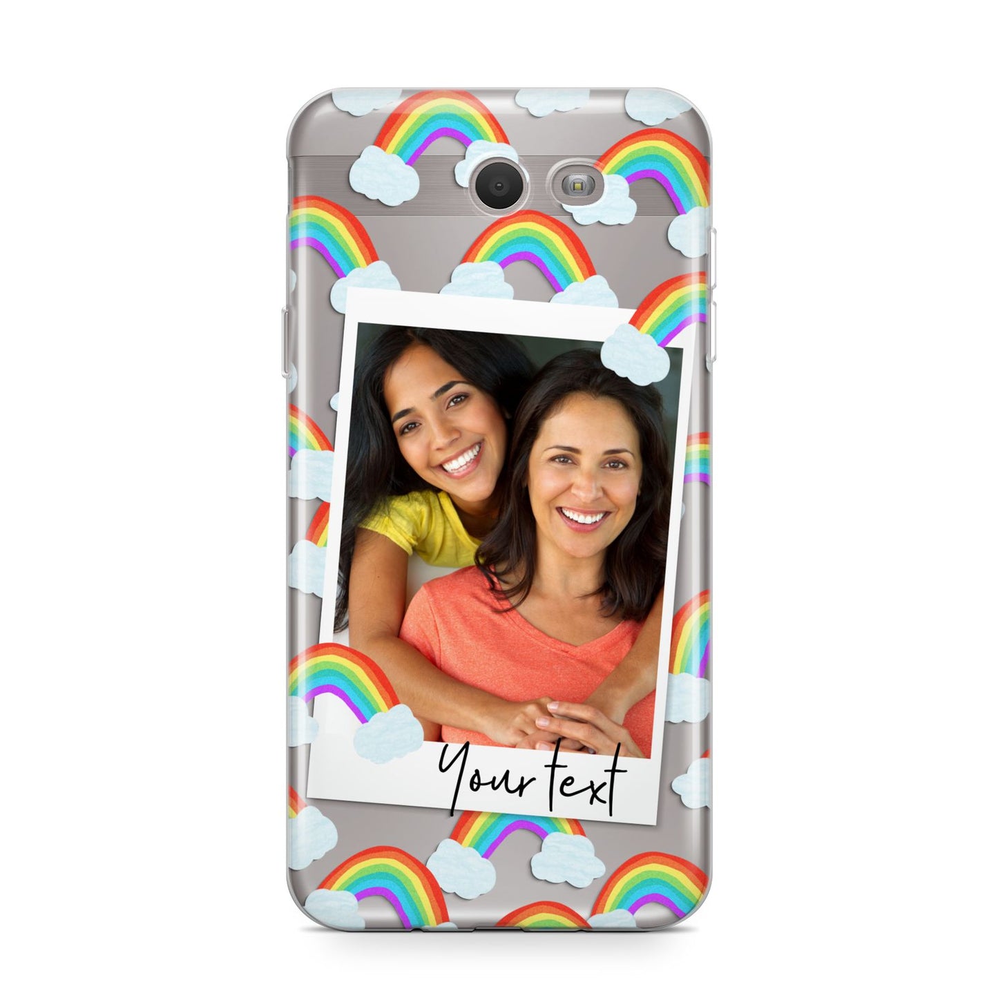 Personalised Rainbow Photo Upload Samsung Galaxy J7 2017 Case