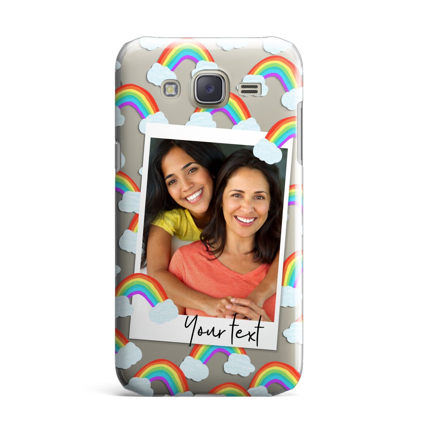 Personalised Rainbow Photo Upload Samsung Galaxy J7 Case