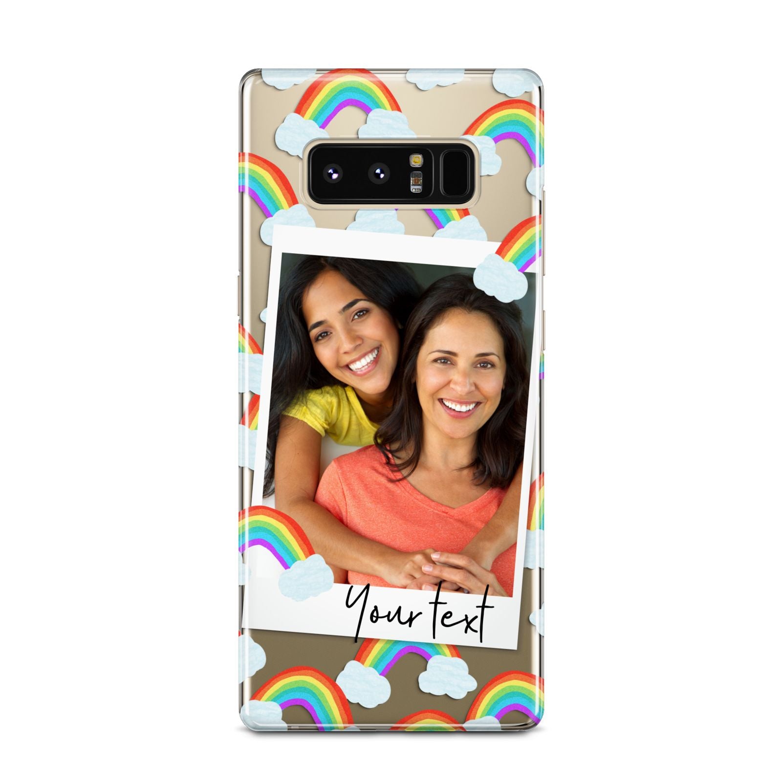 Personalised Rainbow Photo Upload Samsung Galaxy Note 8 Case