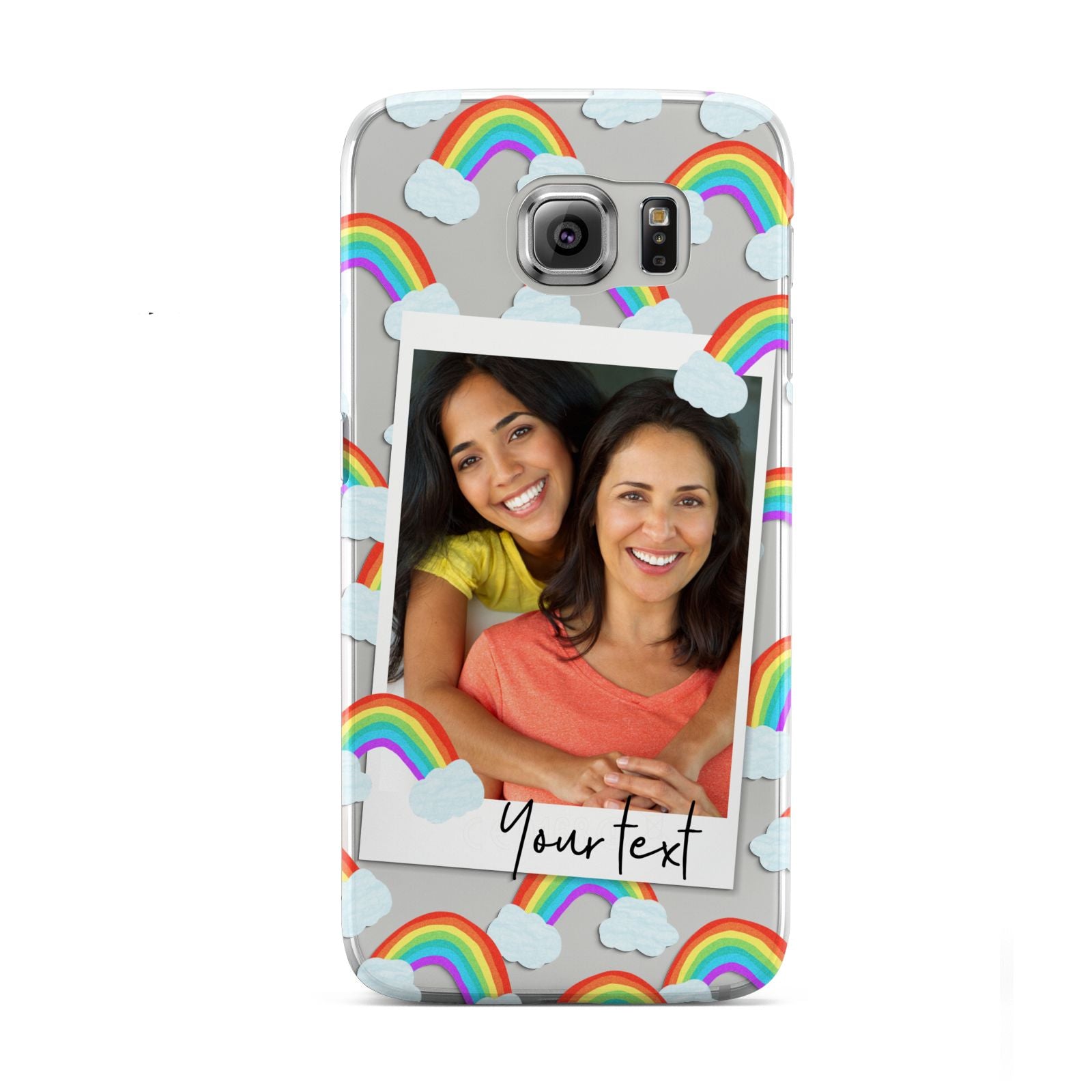 Personalised Rainbow Photo Upload Samsung Galaxy S6 Case
