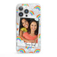 Personalised Rainbow Photo Upload iPhone 13 Pro Clear Bumper Case