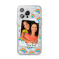 Personalised Rainbow Photo Upload iPhone 14 Pro Max Clear Tough Case Silver