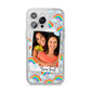 Personalised Rainbow Photo Upload iPhone 14 Pro Max Glitter Tough Case Silver