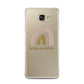 Personalised Rainbow Samsung Galaxy A7 2016 Case on gold phone