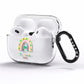 Personalised Rainbow Shamrock AirPods Pro Clear Case Side Image