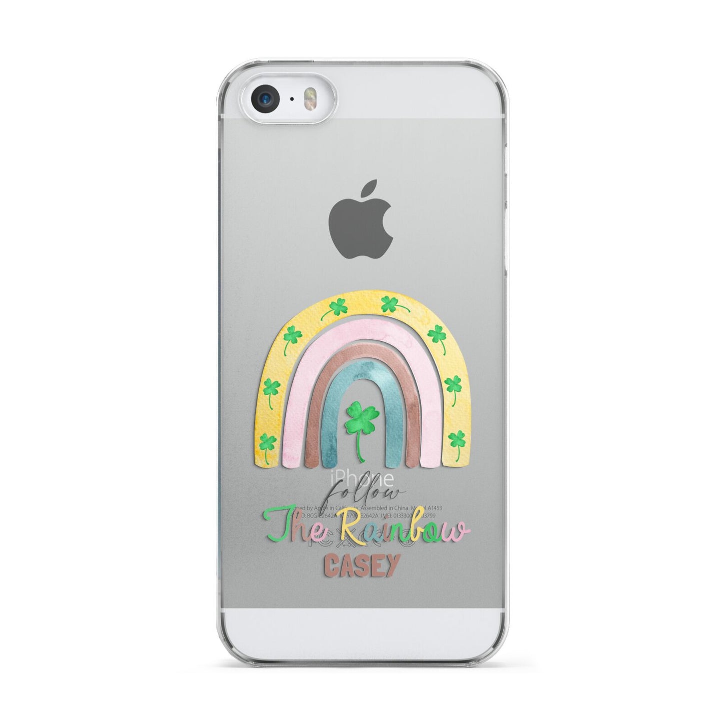 Personalised Rainbow Shamrock Apple iPhone 5 Case