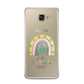 Personalised Rainbow Shamrock Samsung Galaxy A3 2016 Case on gold phone
