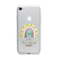 Personalised Rainbow Shamrock iPhone 7 Bumper Case on Silver iPhone