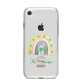 Personalised Rainbow Shamrock iPhone 8 Bumper Case on Silver iPhone