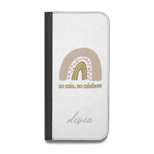 Personalised Rainbow Vegan Leather Flip Samsung Case