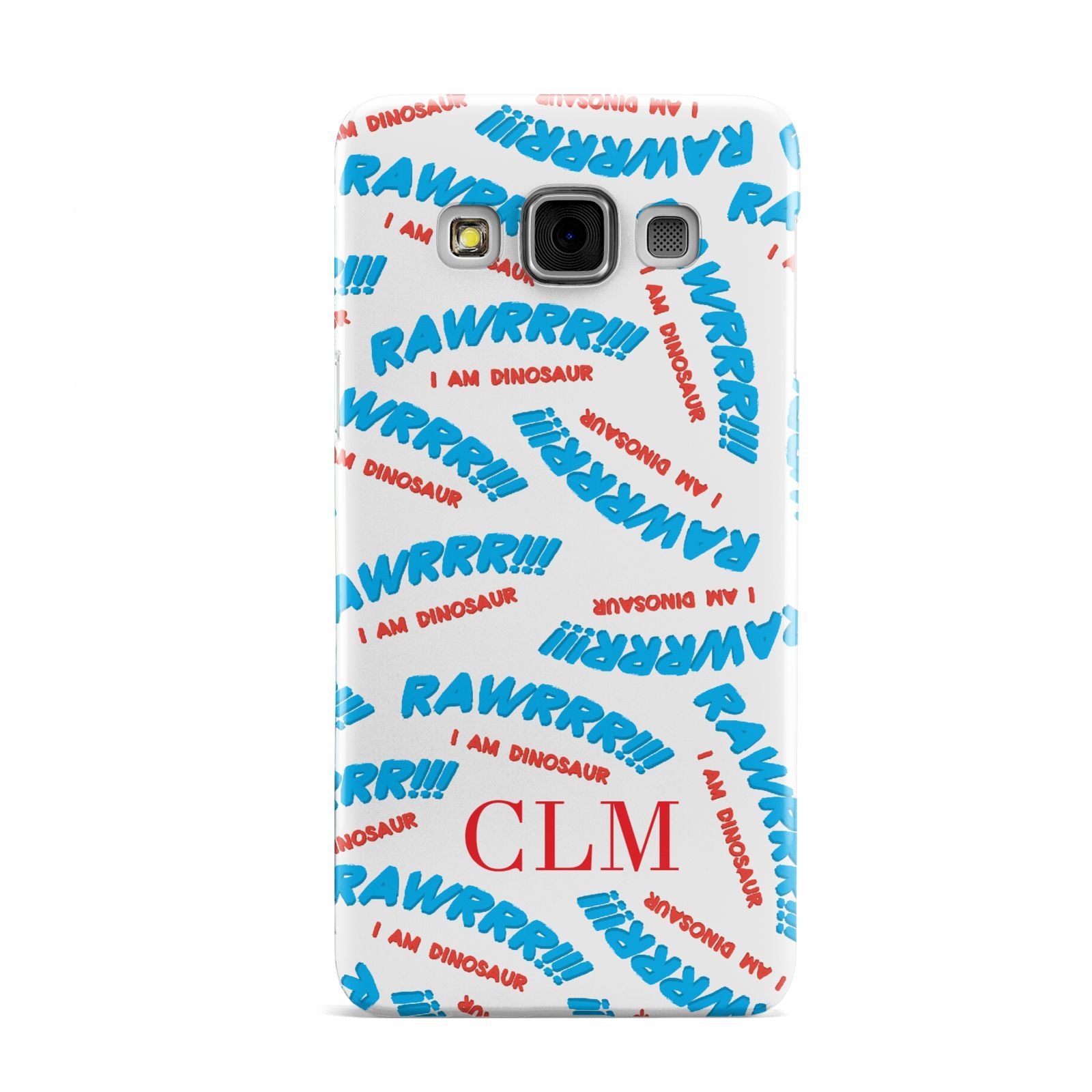 Personalised Rawr Dino Initials Samsung Galaxy A3 Case