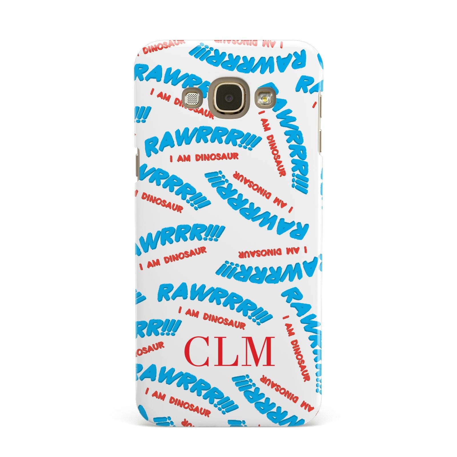 Personalised Rawr Dino Initials Samsung Galaxy A8 Case