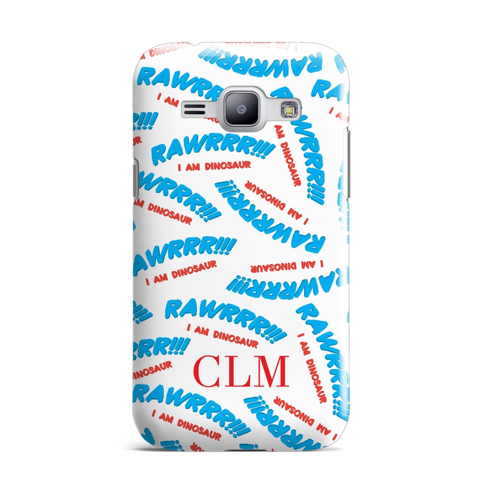Personalised Rawr Dino Initials Samsung Galaxy J1 2015 Case
