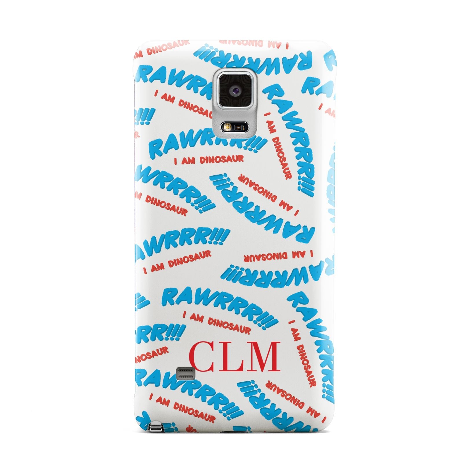 Personalised Rawr Dino Initials Samsung Galaxy Note 4 Case