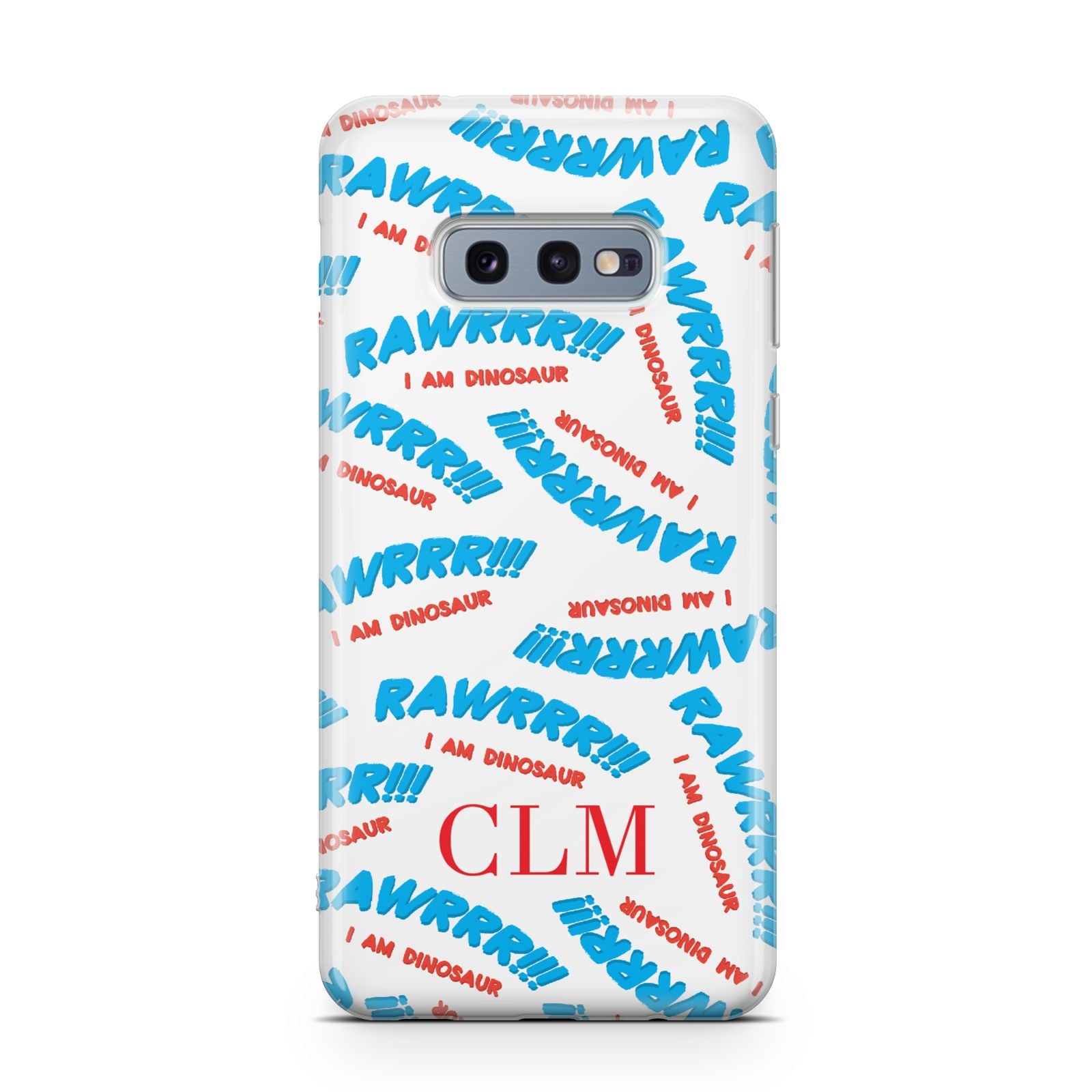 Personalised Rawr Dino Initials Samsung Galaxy S10E Case