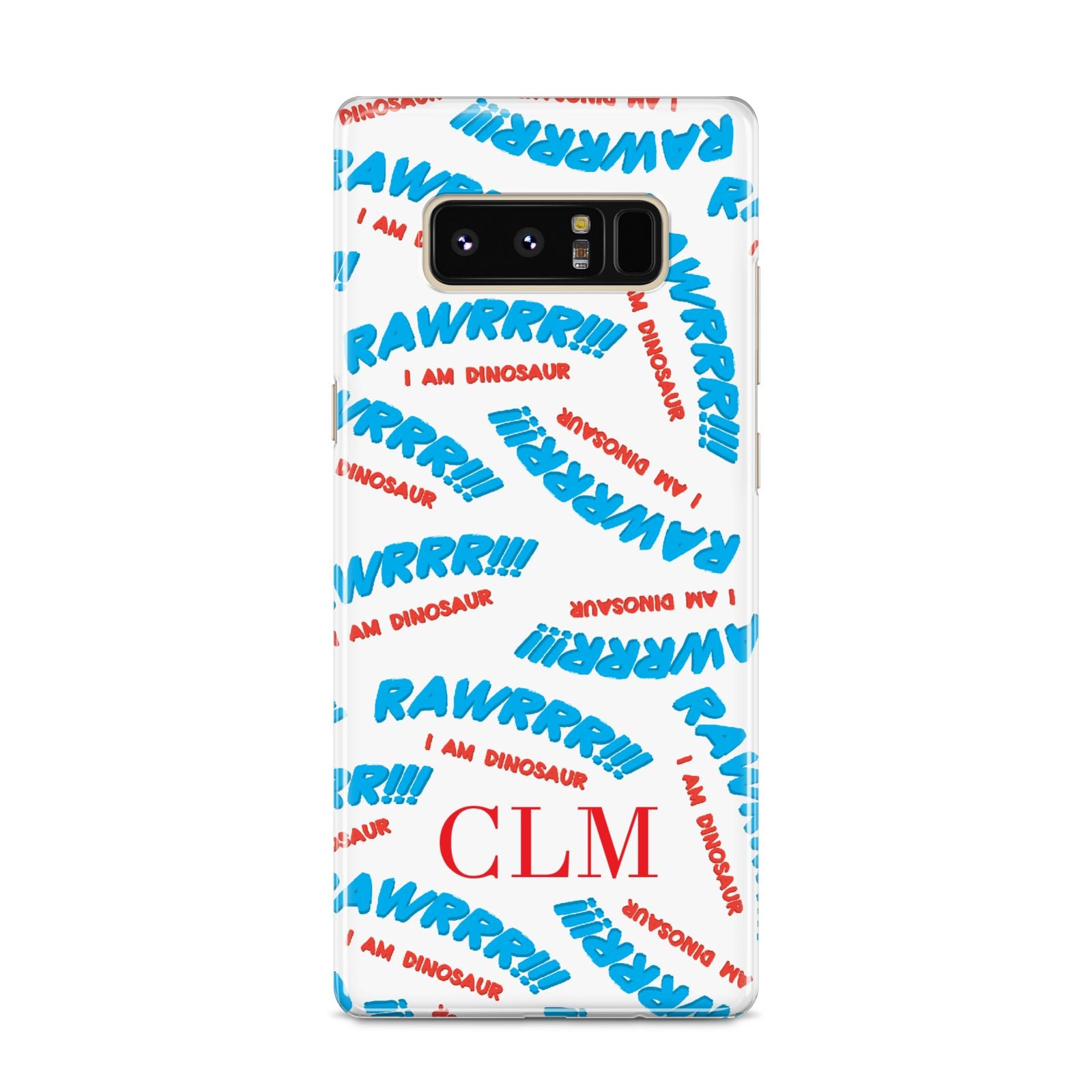 Personalised Rawr Dino Initials Samsung Galaxy S8 Case