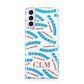 Personalised Rawr Dino Initials Samsung S21 Plus Phone Case