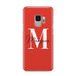 Personalised Red Name and Initial Samsung Galaxy S9 Case