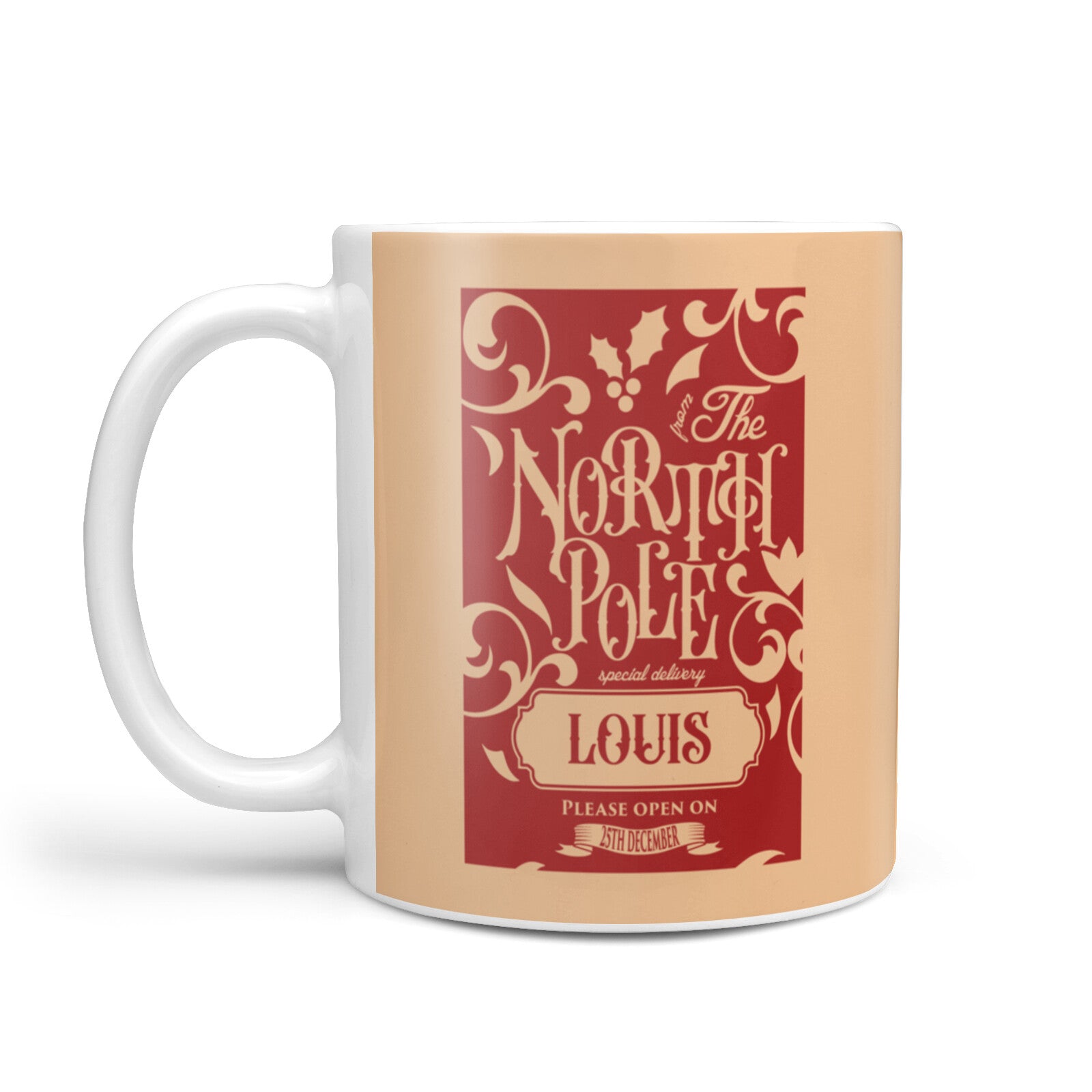 Personalised Red North Pole 10oz Mug Alternative Image 1
