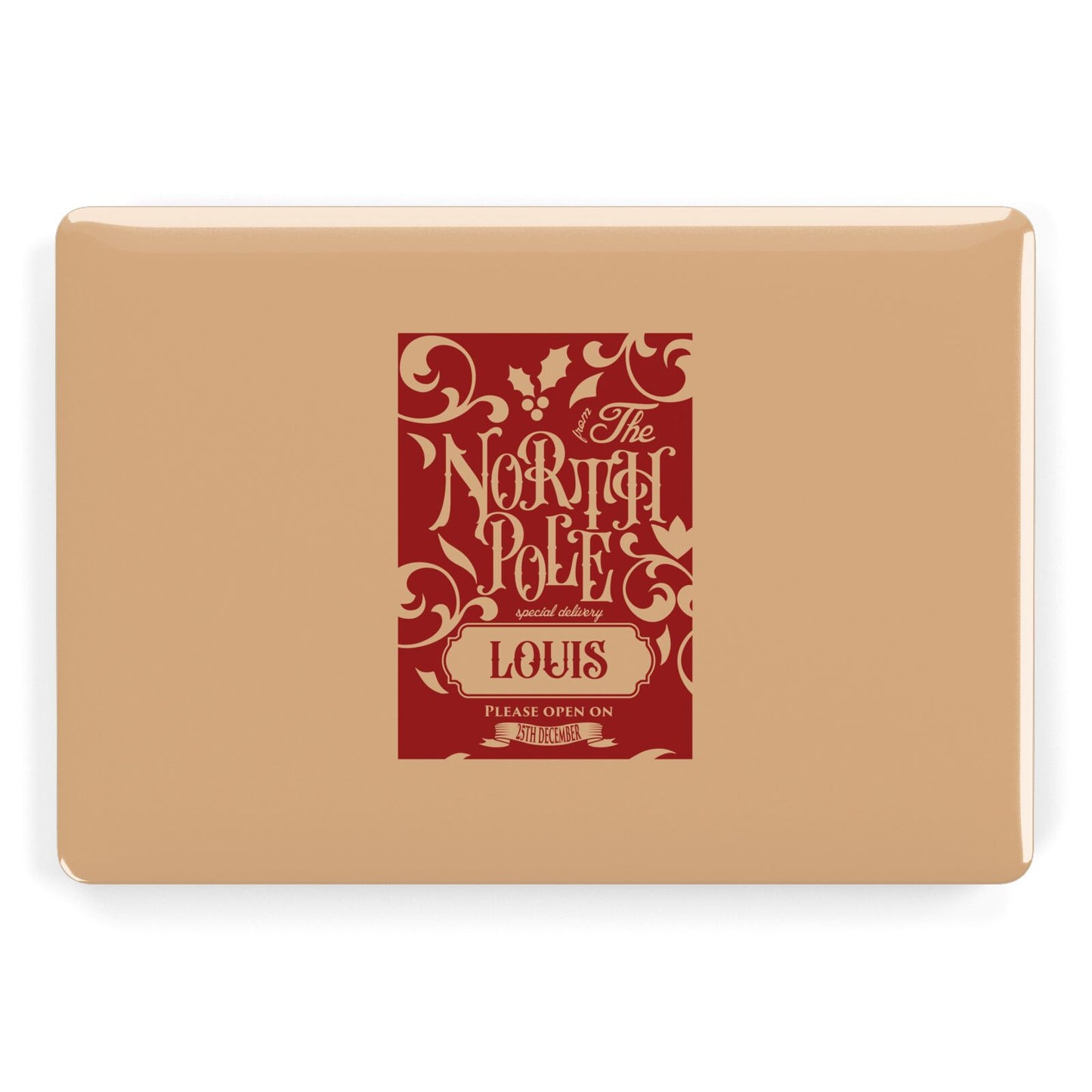 Personalised Red North Pole Apple MacBook Case