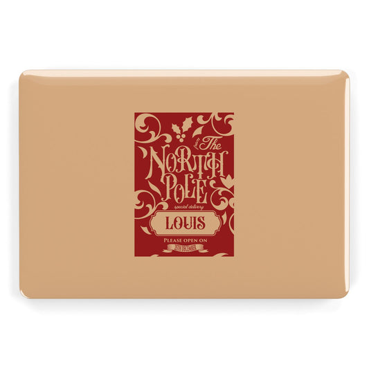 Personalised Red North Pole Apple MacBook Case