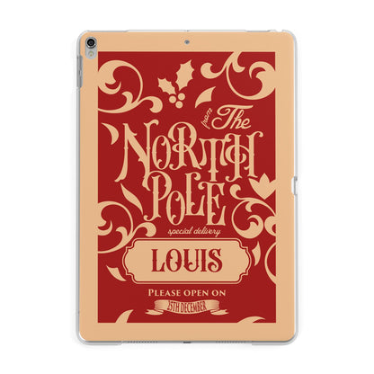Personalised Red North Pole Apple iPad Silver Case