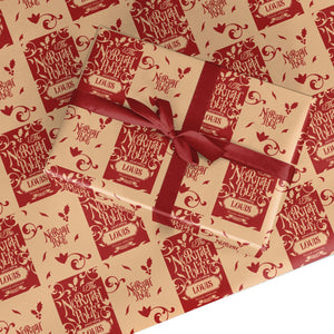 Personalised Red North Pole Wrapping Paper