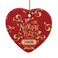 Personalised Red North Pole Heart Decoration