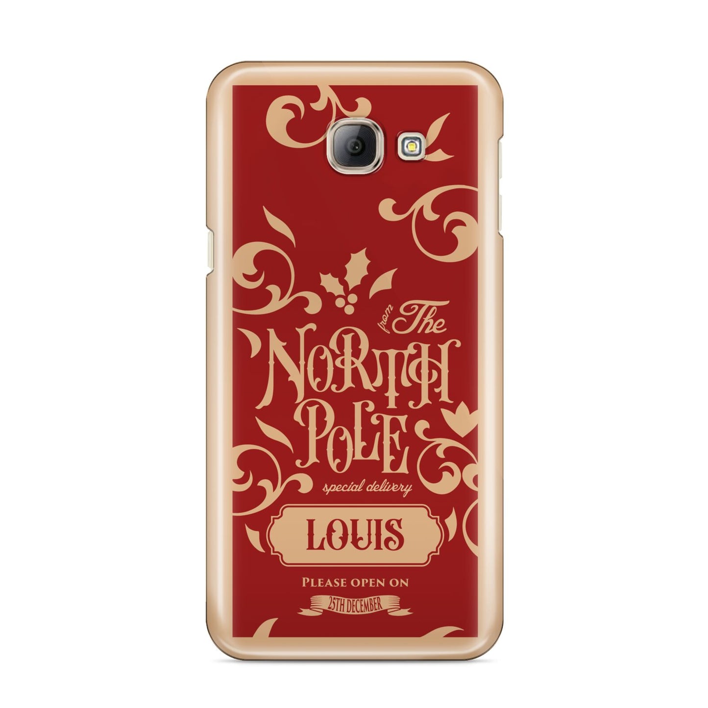 Personalised Red North Pole Samsung Galaxy A8 2016 Case