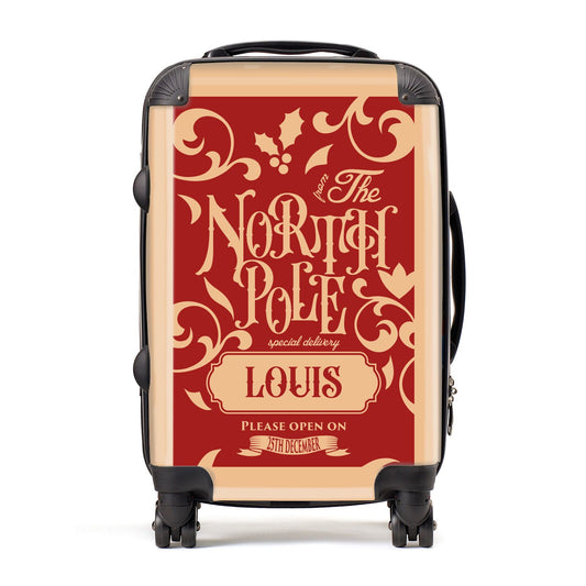 Personalised Red North Pole Suitcase