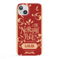 Personalised Red North Pole iPhone 13 Full Wrap 3D Snap Case