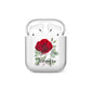 Personalised Red Roses AirPods Case