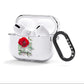 Personalised Red Roses AirPods Clear Case 3rd Gen Side Image