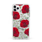 Personalised Red Roses Apple iPhone 11 Pro Max in Silver with White Impact Case