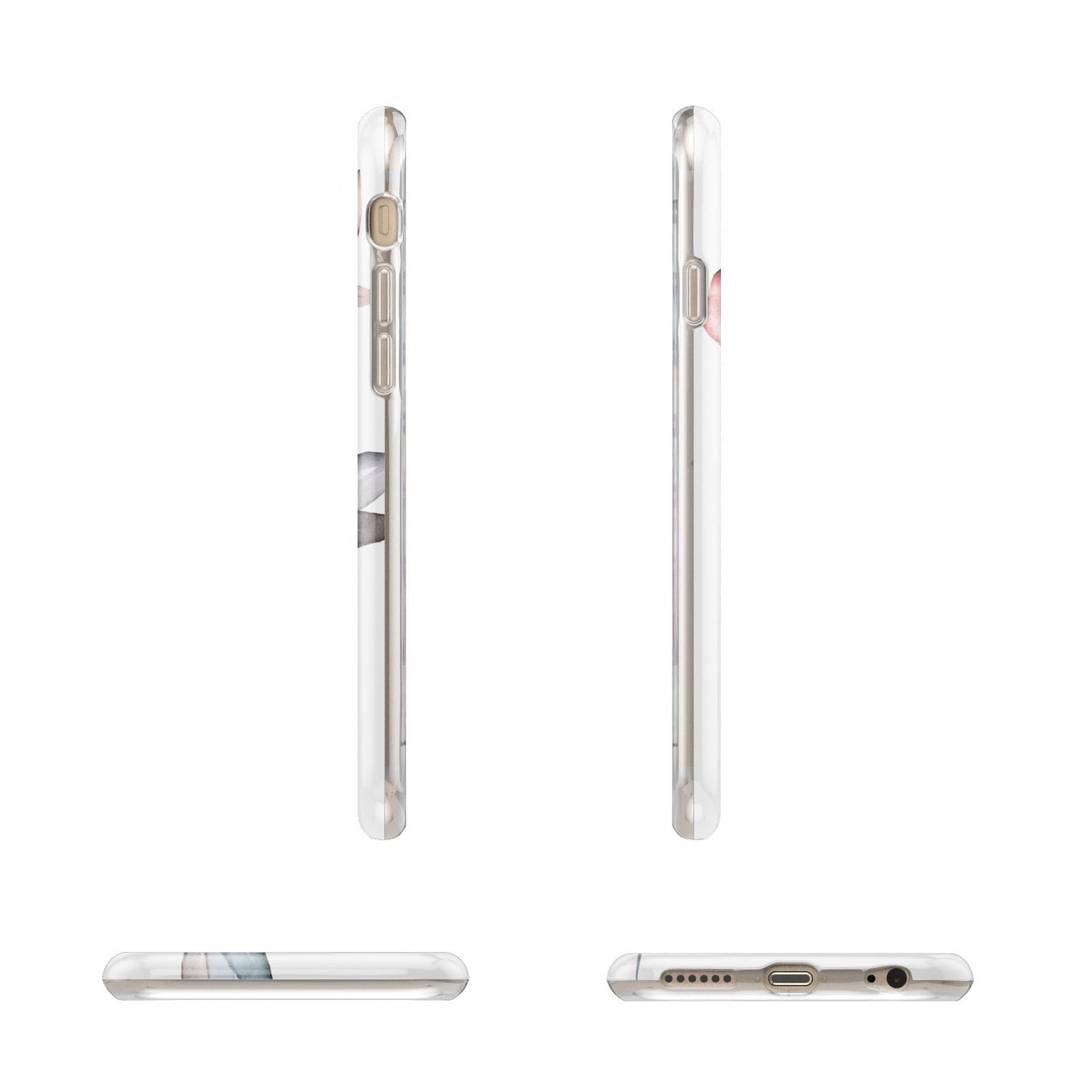 Personalised Red Roses Floral Name Apple iPhone 6 3D Wrap Tough Case Alternative Image Angles