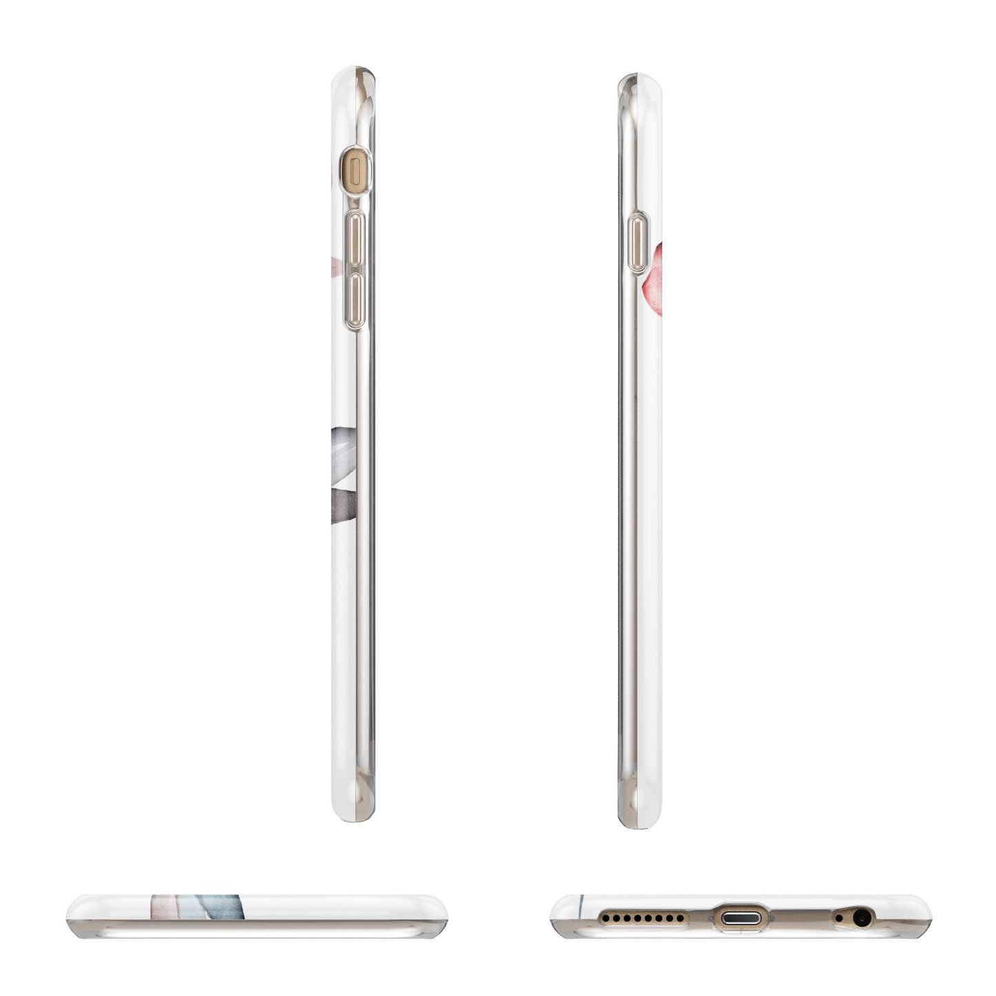 Personalised Red Roses Floral Name Apple iPhone 6 Plus 3D Wrap Tough Case Alternative Image Angles