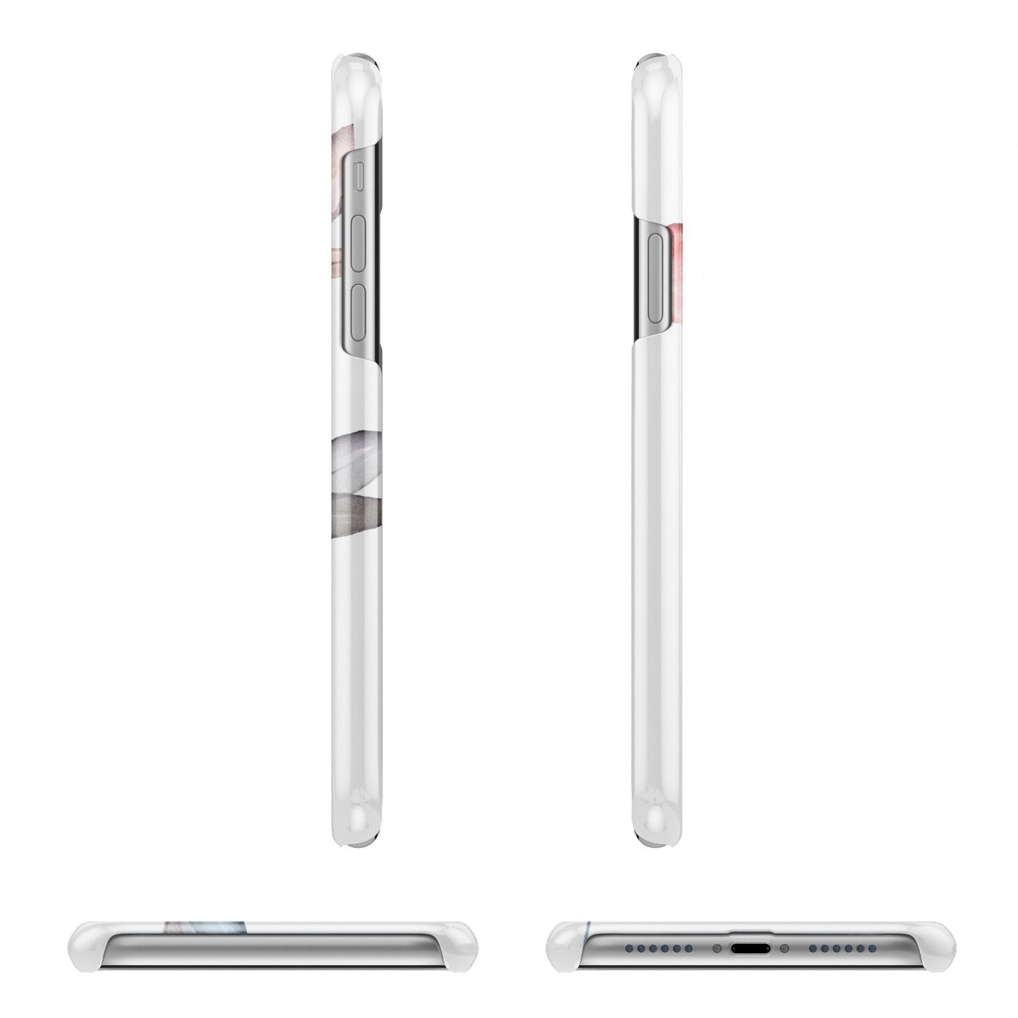 Personalised Red Roses Floral Name Apple iPhone XR 3D Wrap Snap Case Angled Images on White Phone