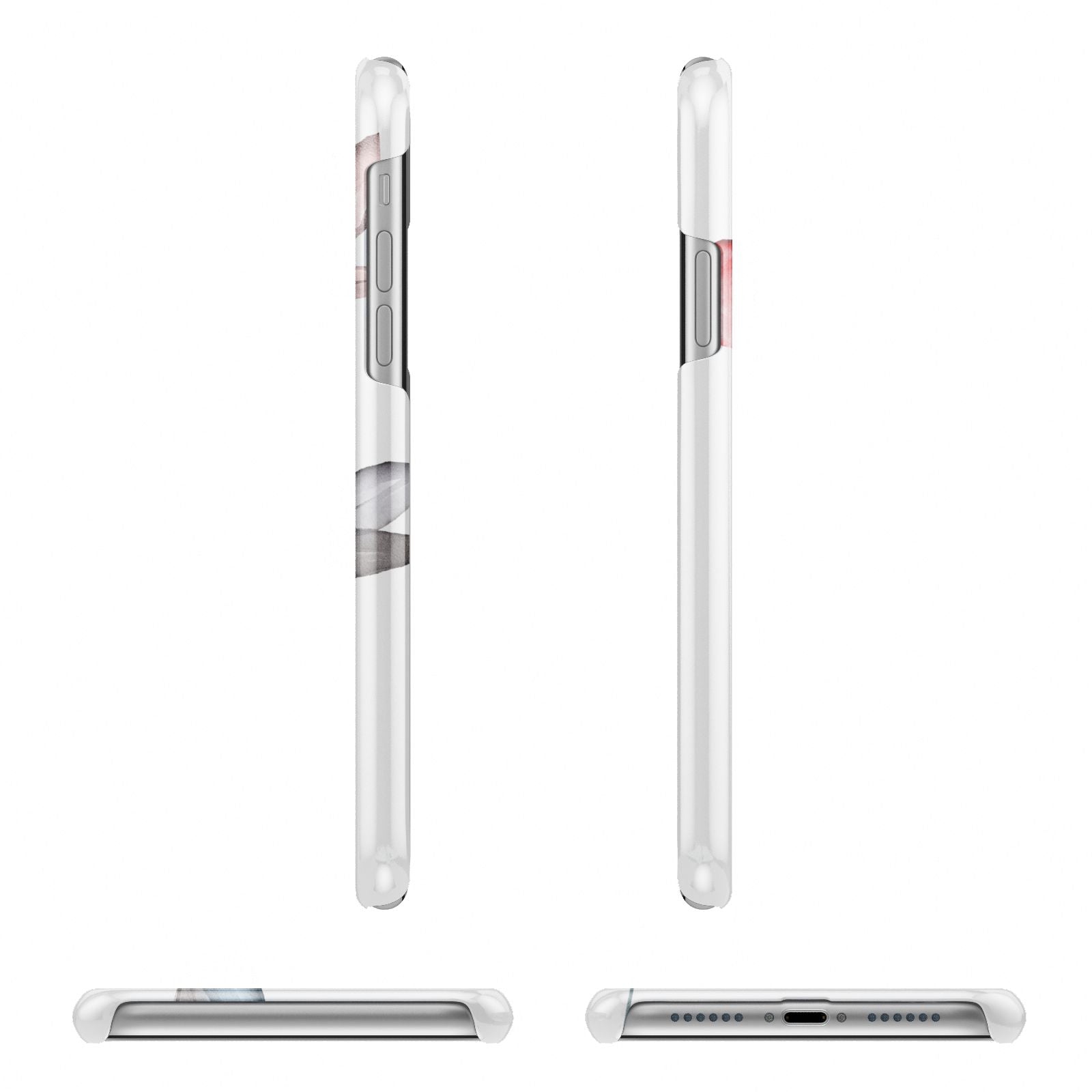 Personalised Red Roses Floral Name Apple iPhone XR 3D Wrap Snap Case Angled Images on White Phone