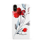 Personalised Red Roses Floral Name Apple iPhone XS 3D Snap Case