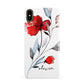 Personalised Red Roses Floral Name Apple iPhone Xs Max 3D Snap Case