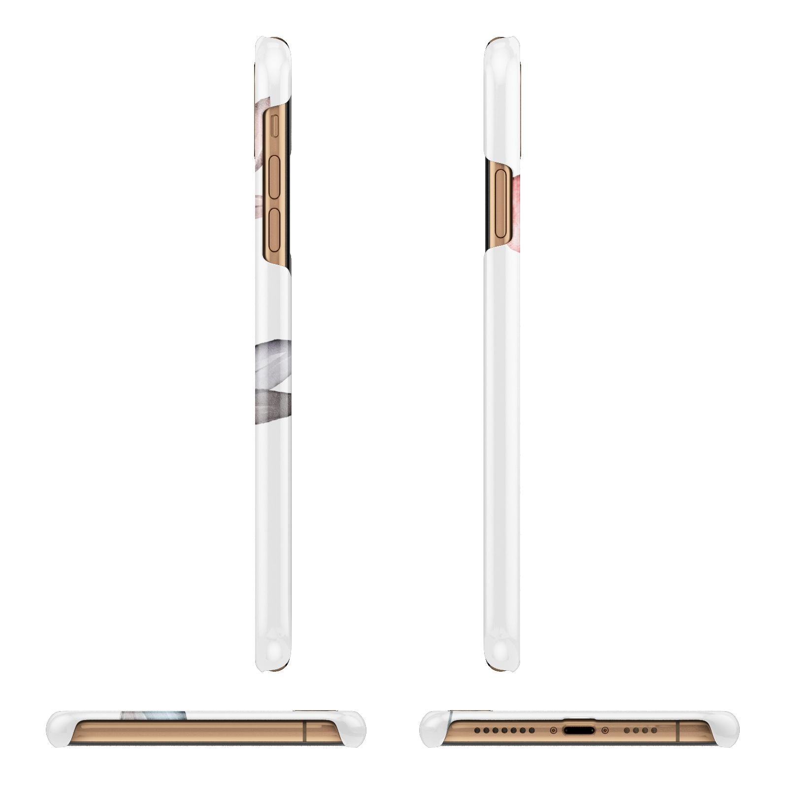 Personalised Red Roses Floral Name Apple iPhone Xs Max 3D Wrap Snap Case Angled Images