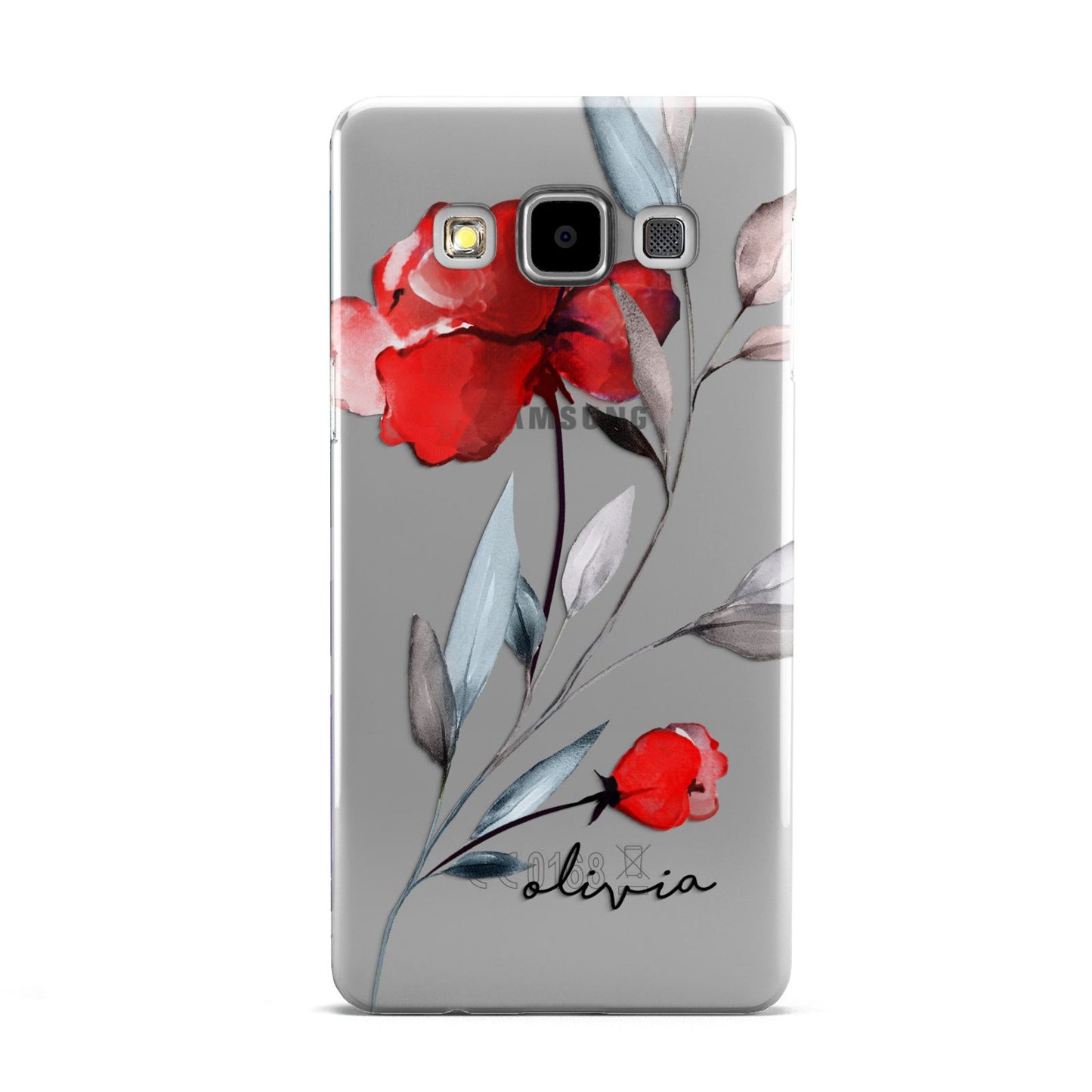 Personalised Red Roses Floral Name Samsung Galaxy A5 Case
