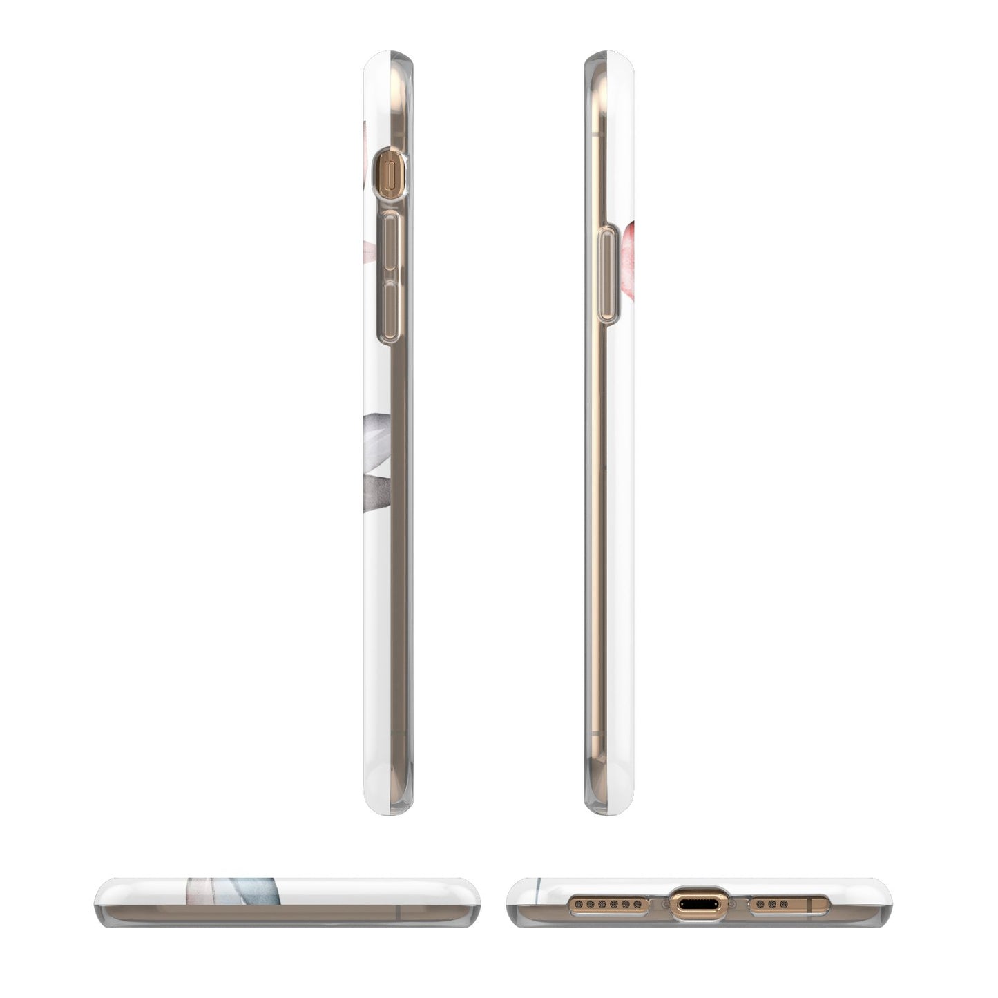 Personalised Red Roses Floral Name iPhone 11 3D Tough Case Angle Images