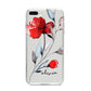 Personalised Red Roses Floral Name iPhone 8 Plus Bumper Case on Silver iPhone