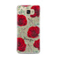Personalised Red Roses Samsung Galaxy A7 2016 Case on gold phone