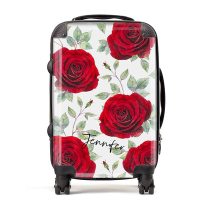 Personalised Red Roses Suitcase