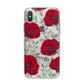 Personalised Red Roses iPhone X Bumper Case on Silver iPhone Alternative Image 1