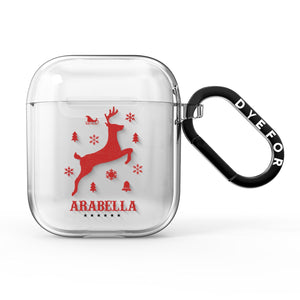 Personalised Reindeer AirPods Case